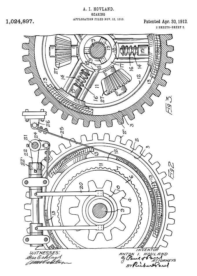 Gearing patent