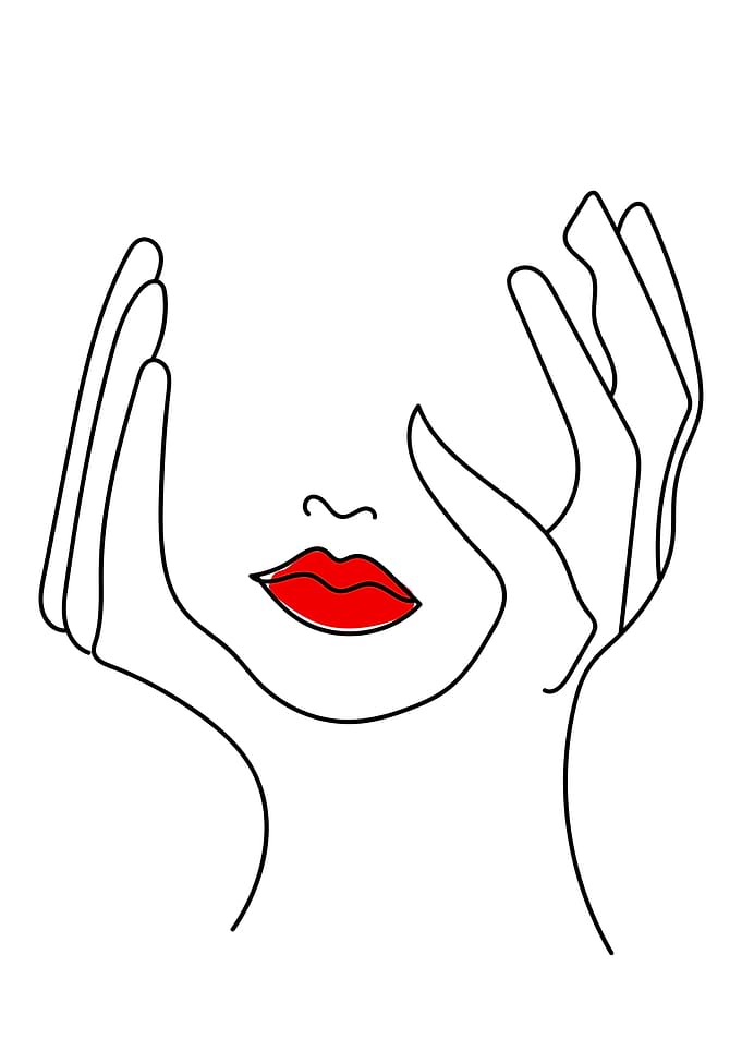 One Line Art Woman