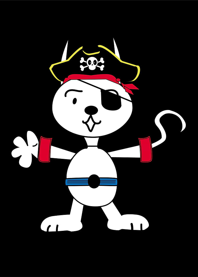 Pirate Cat character carto
