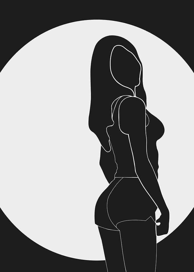 One Line Art Woman