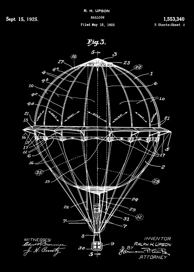 Balloon patent 1923