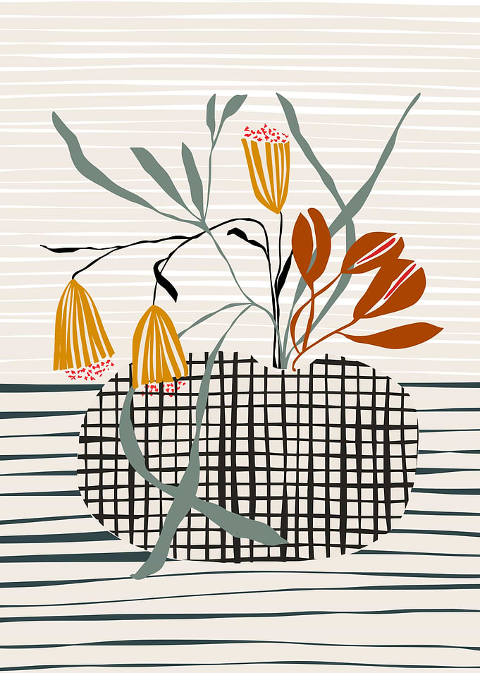 midcentury plant pot
