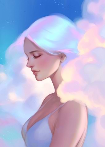 Soft Cloud hair portrait