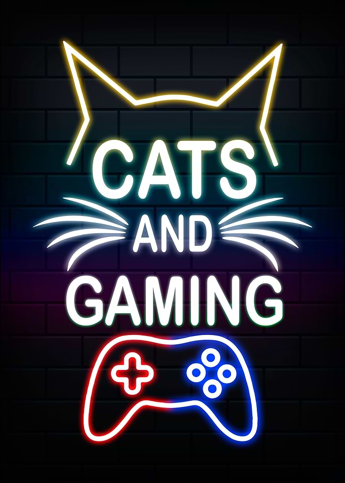 Cats And Gaming Cat Neon
