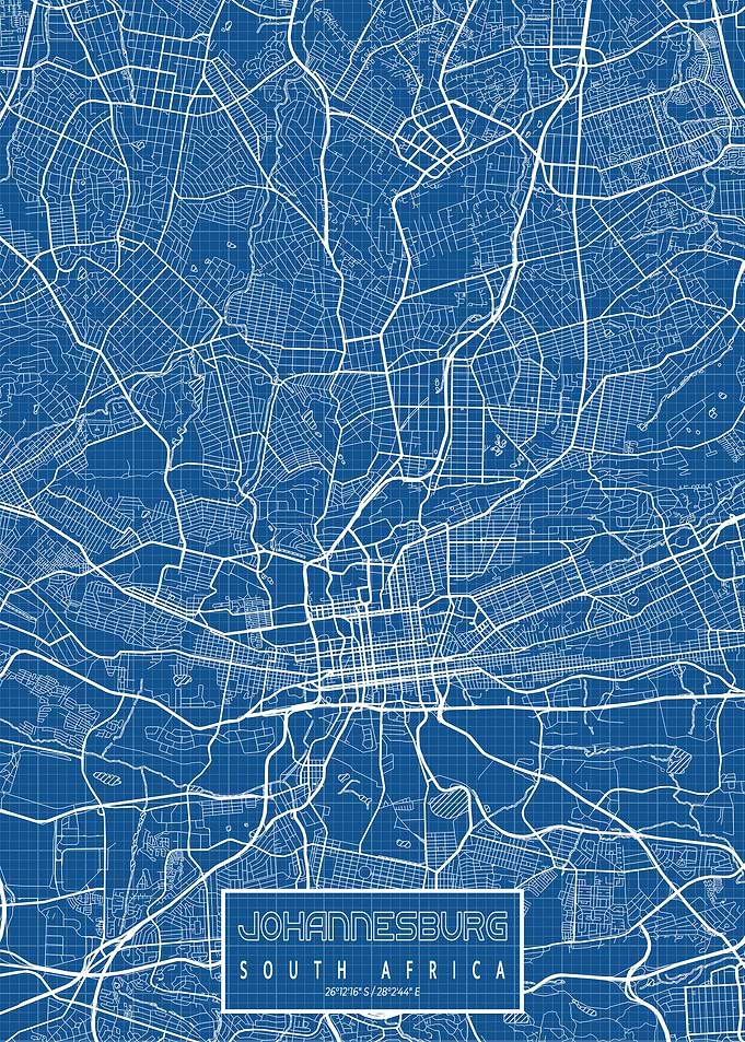 Johannesburg Map Blueprint