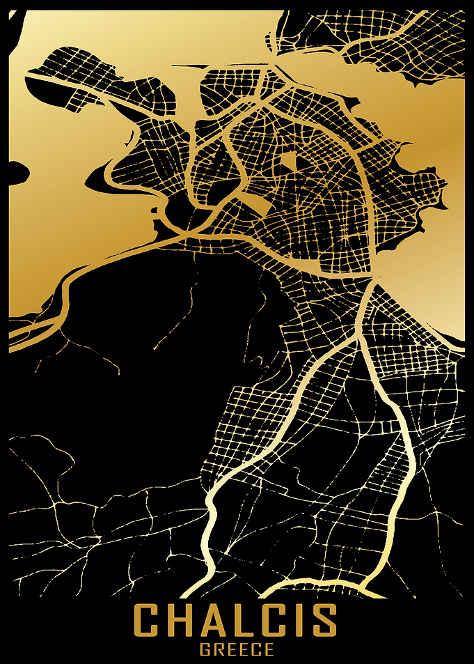 Chalcis Greece City Map