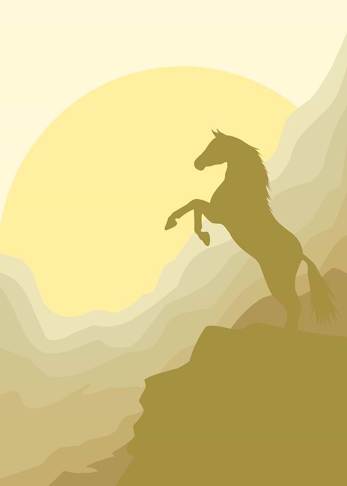 Silhouette horses