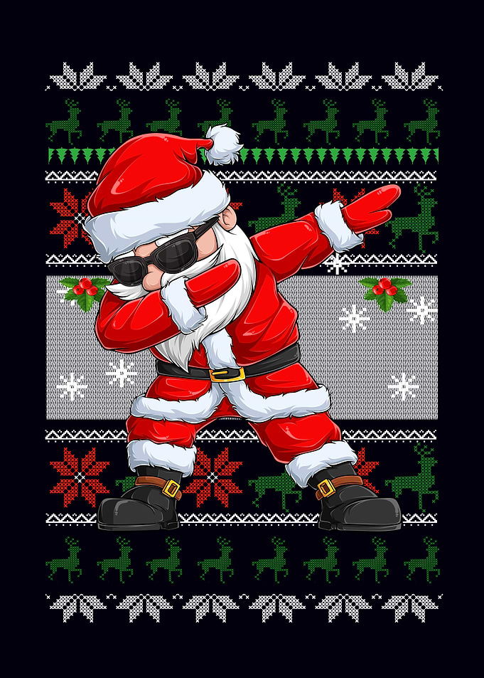 Xmas Dabbing Santa Claus