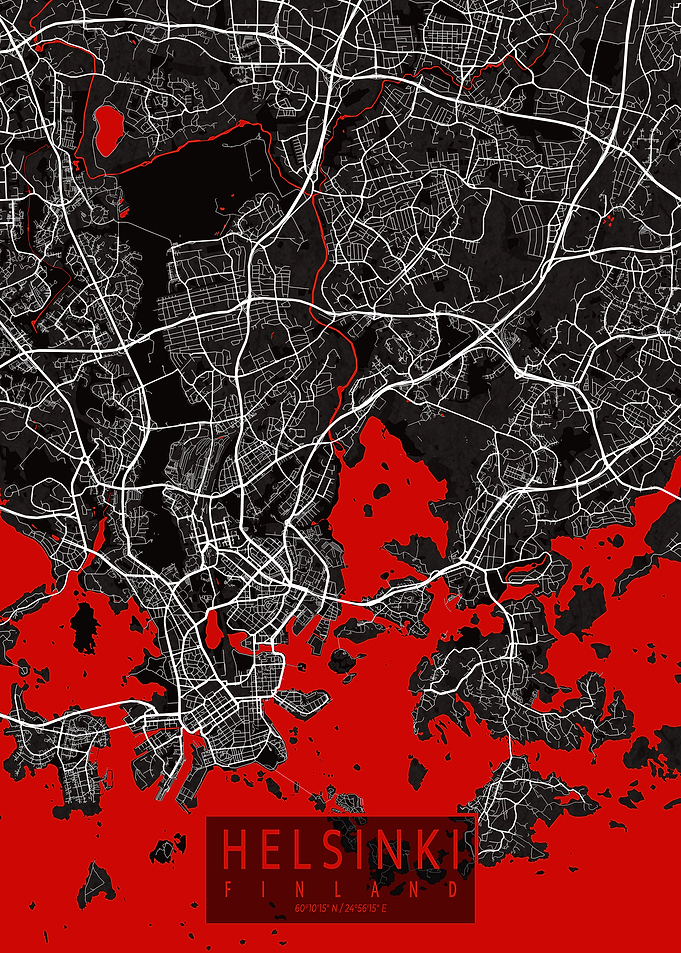 Helsinki City Map Oriental