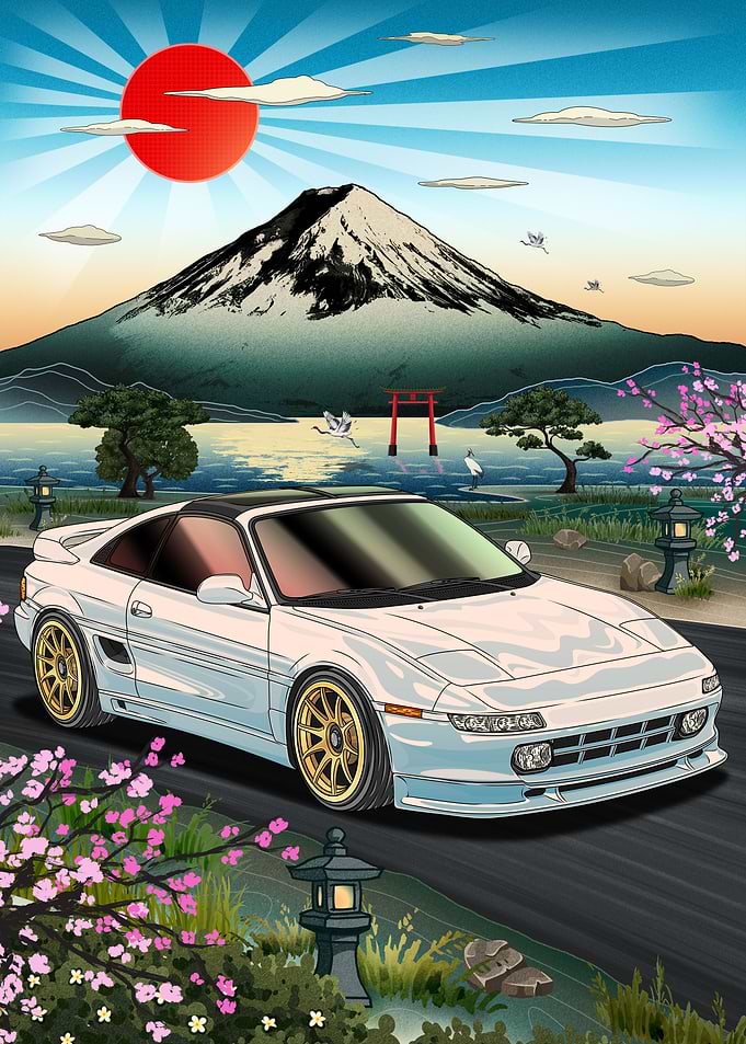 JDM Legend White MR2 SW20