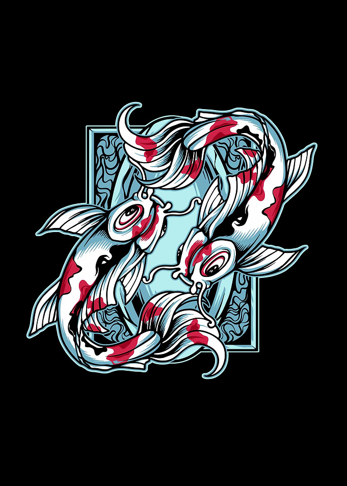 Koi fish yin yang