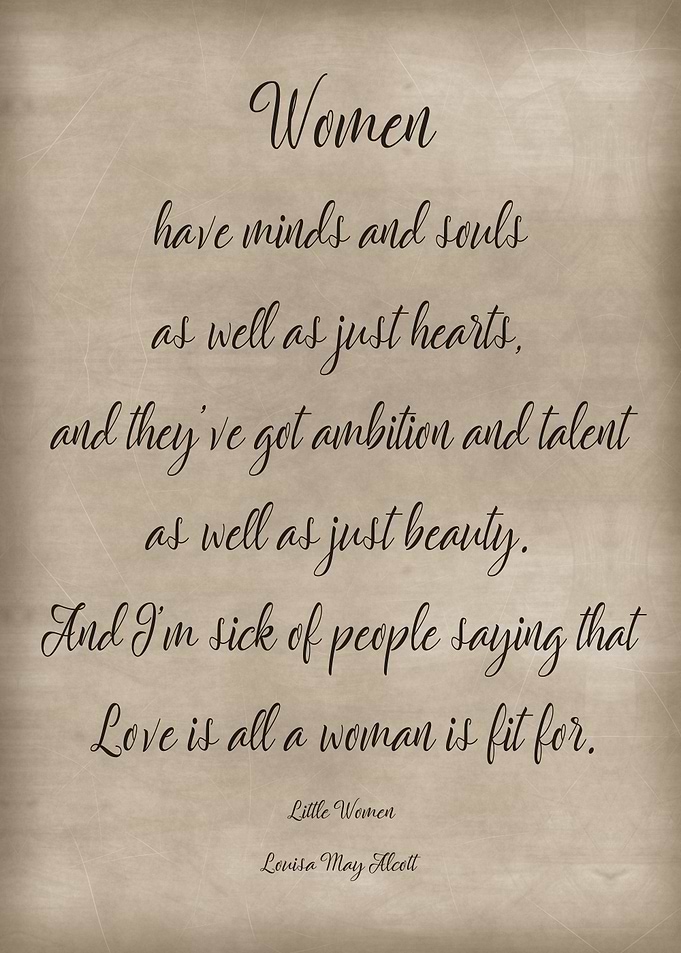 Women have minds and souls