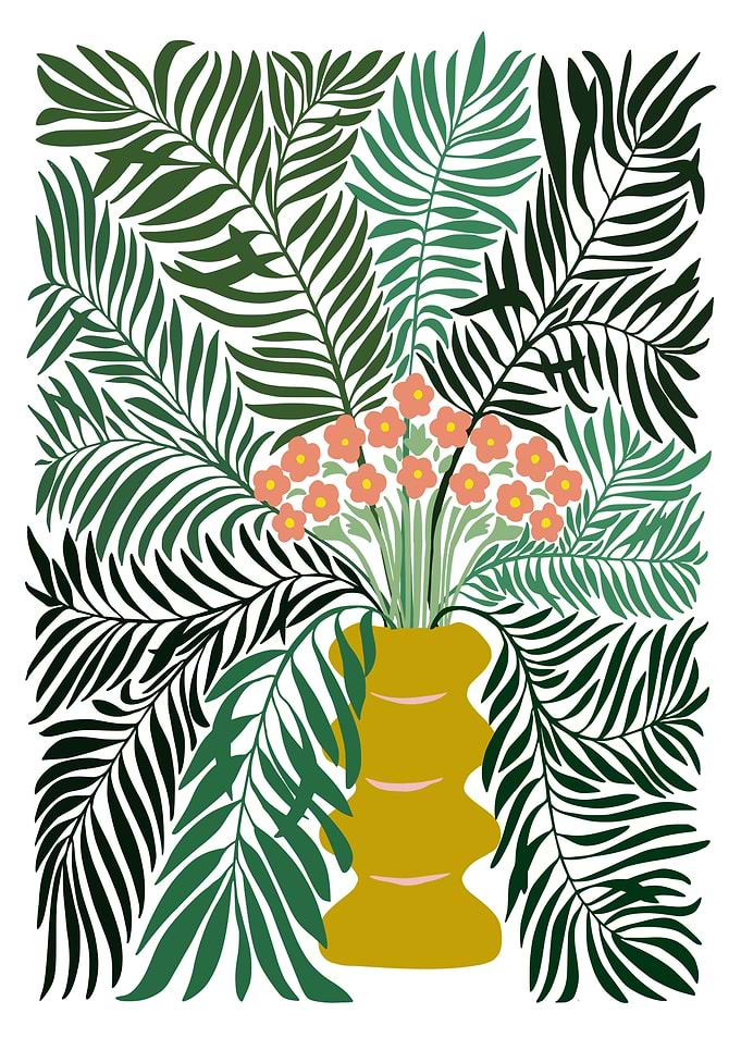 Bouquet like Gauguin green