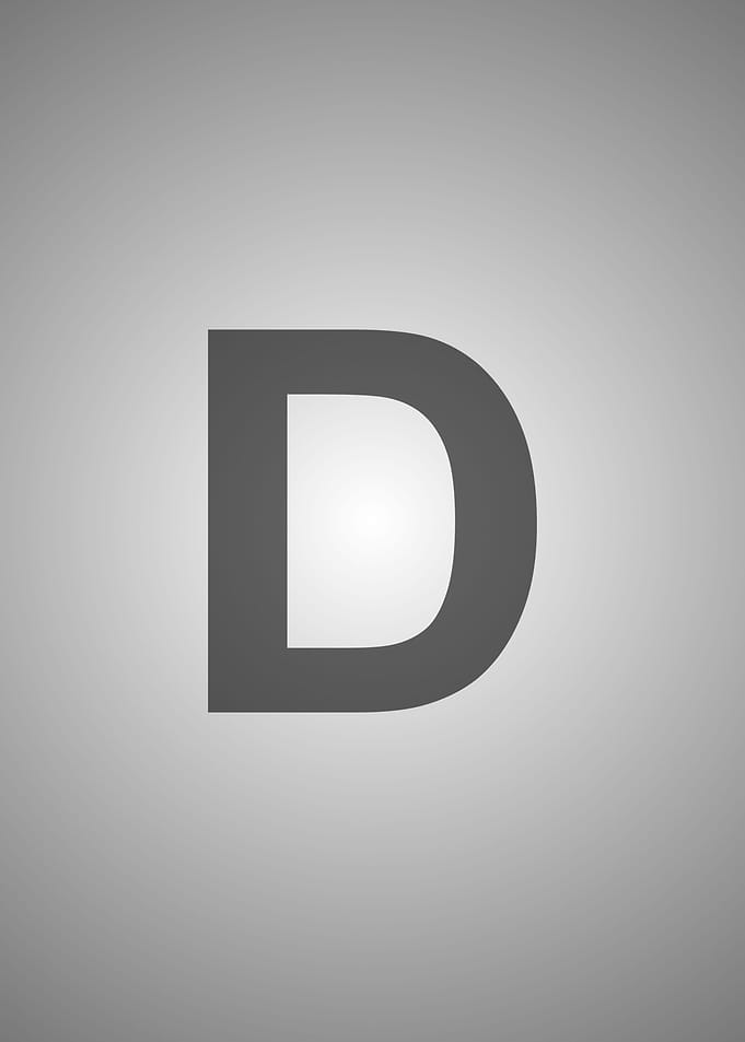 letter D in HD alphabet