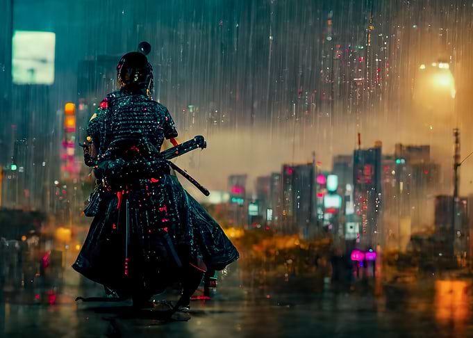 Futuristic samurai