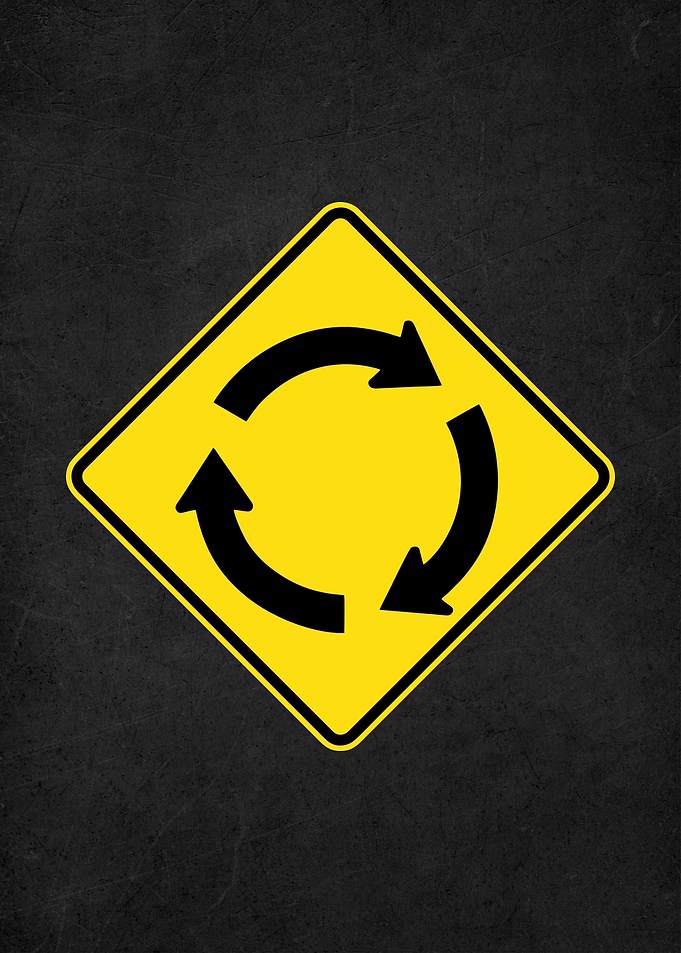 road sign warning