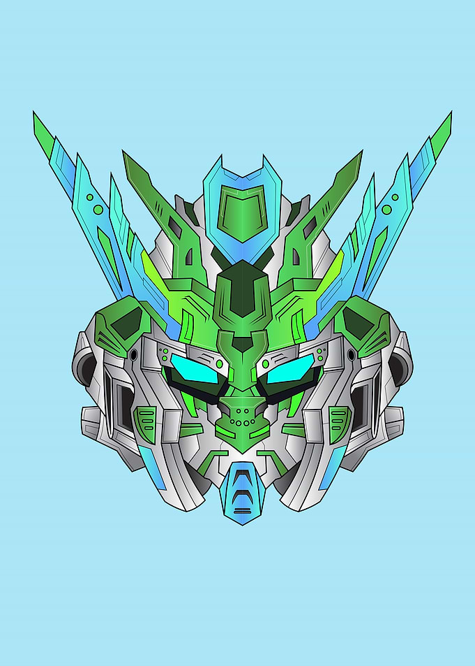 Head Mecha robot warrior