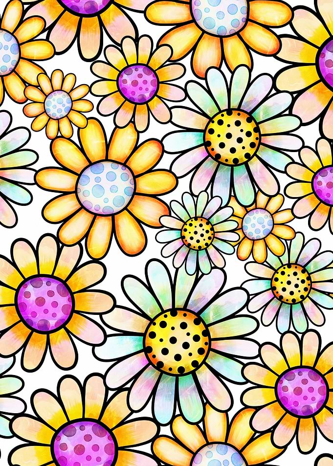 Doodle Floral Pattern 06