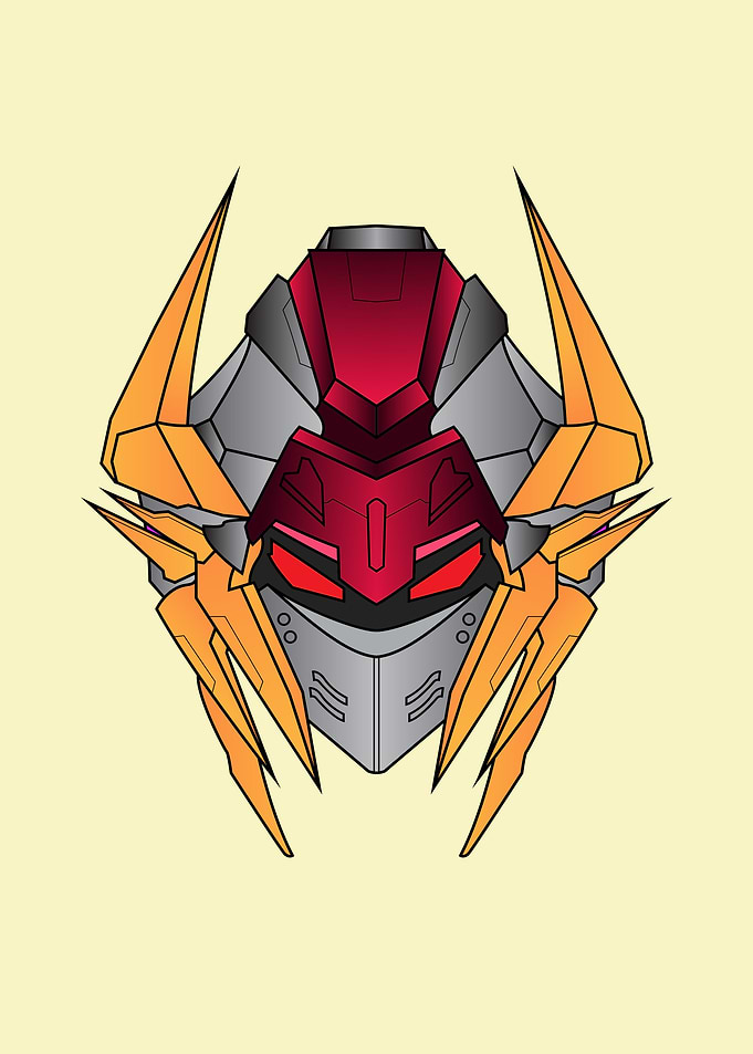 Head Mecha robot warrior