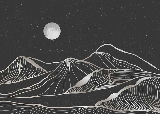 Ocean wave and mountain