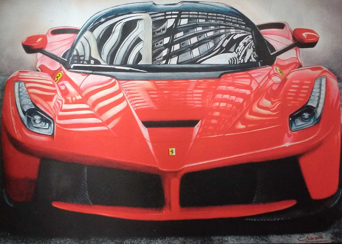 The lady in red