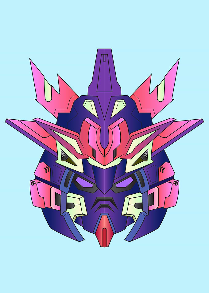 Head mecha robot warrior