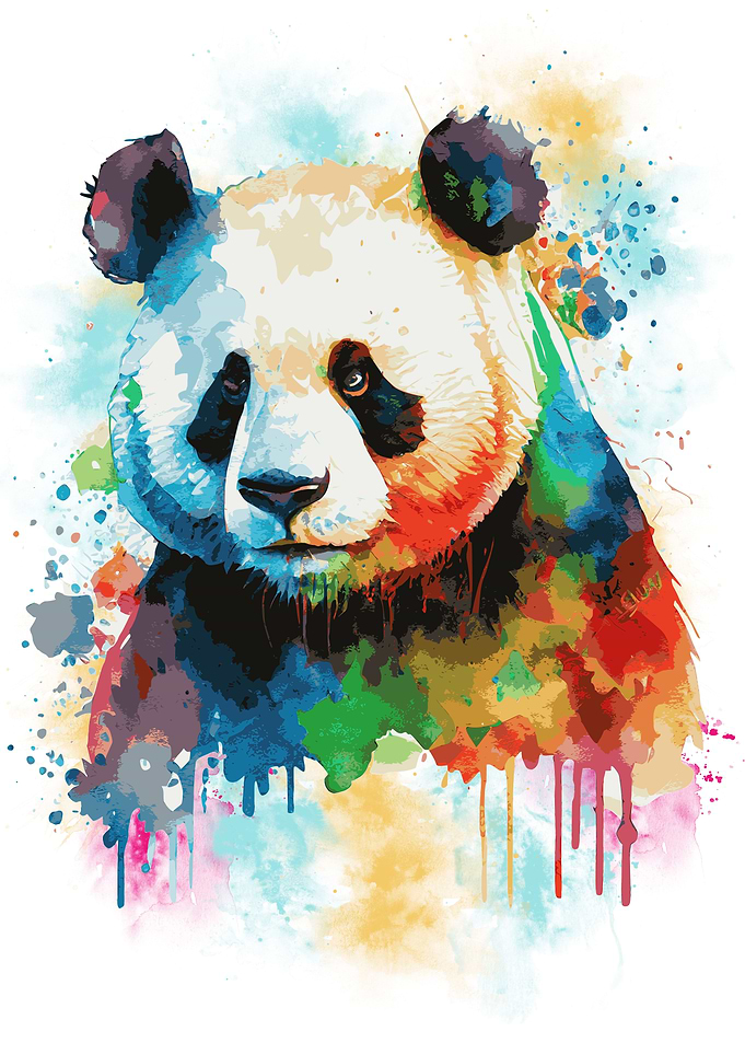 Watercolor Panda Painting