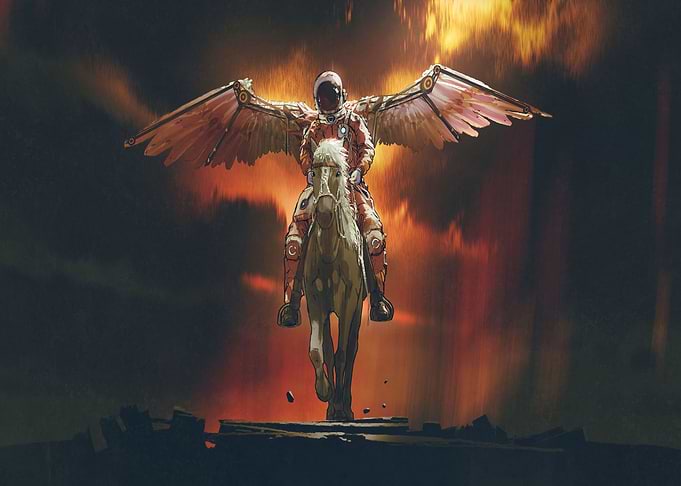 astronaut with wings