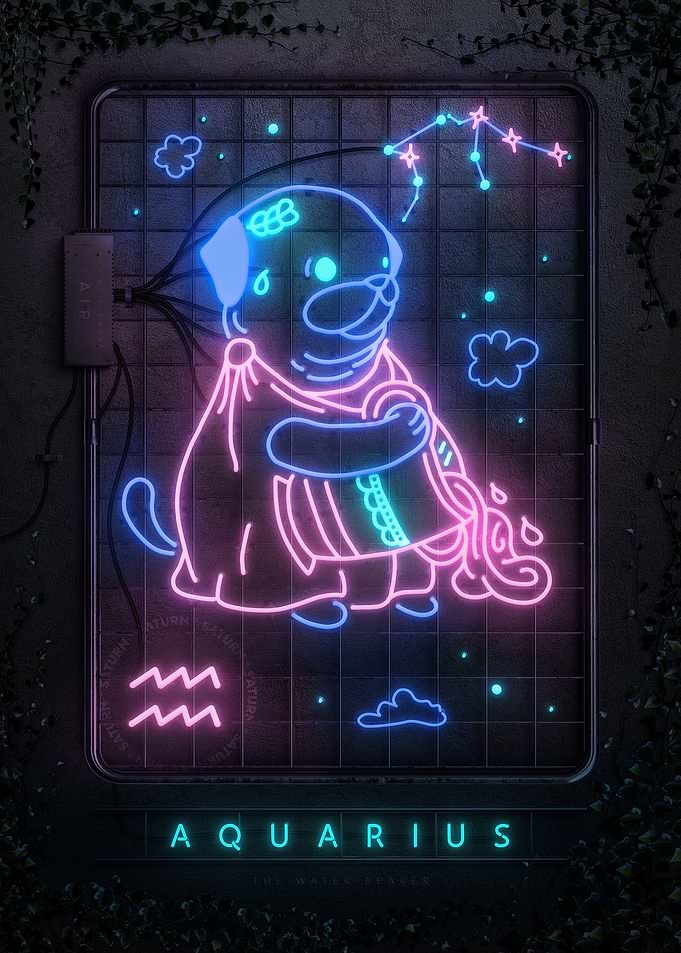 Neon Sign Aquarius