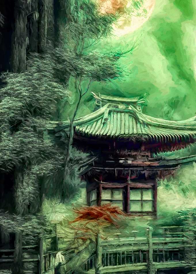 Japanese misty garden