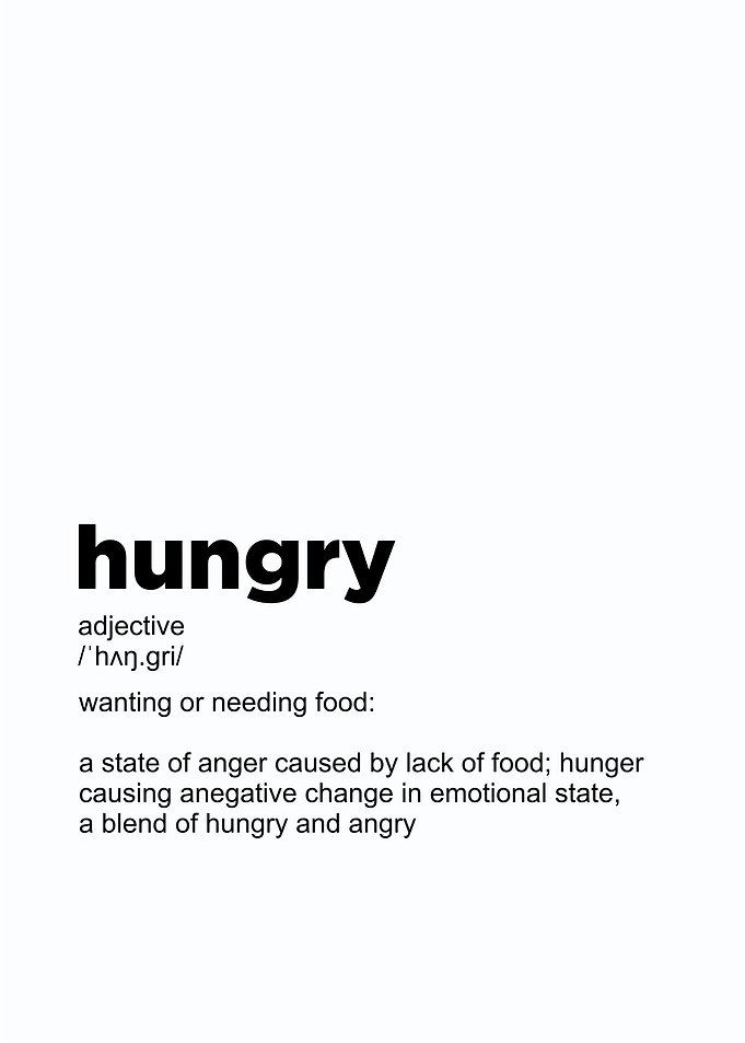 hungry dictionary posters