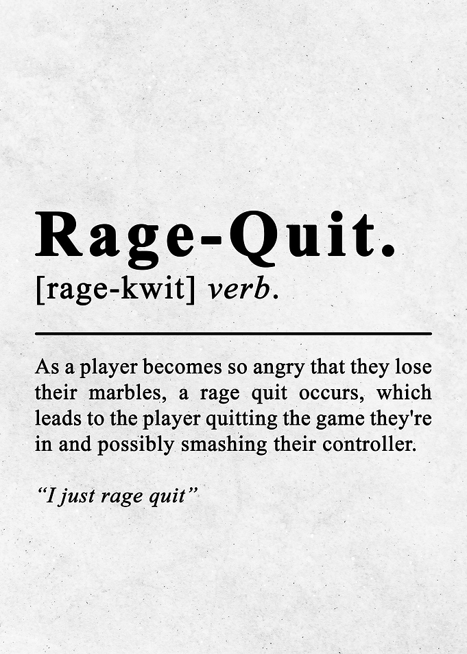 Rage Quit Boys Game Room
