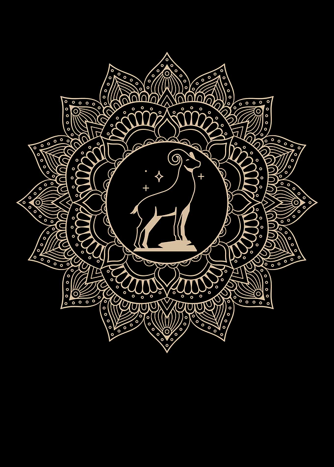 Aries Zodiac Mandala