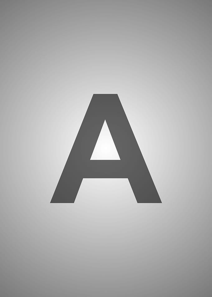 letter a in HD frame