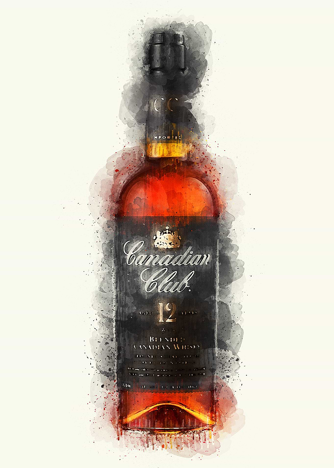 Vintage Whiskey Painting