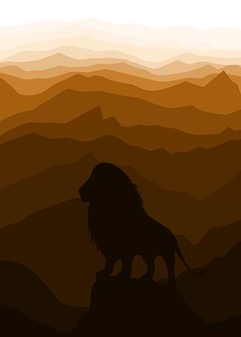 Lion silhouette