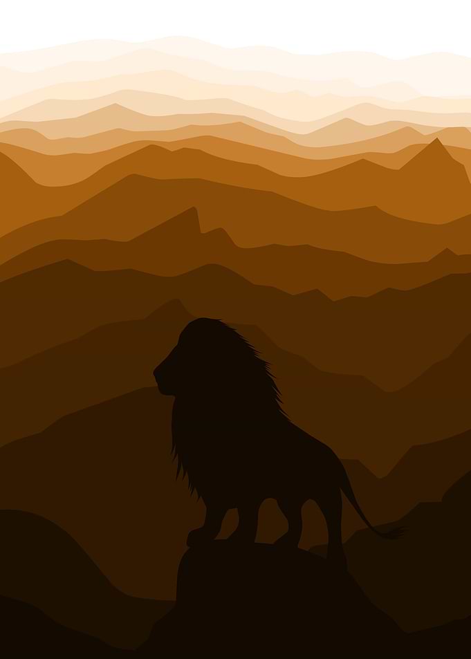 Lion silhouette