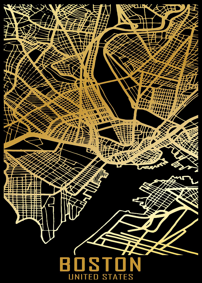 Boston USA City Map