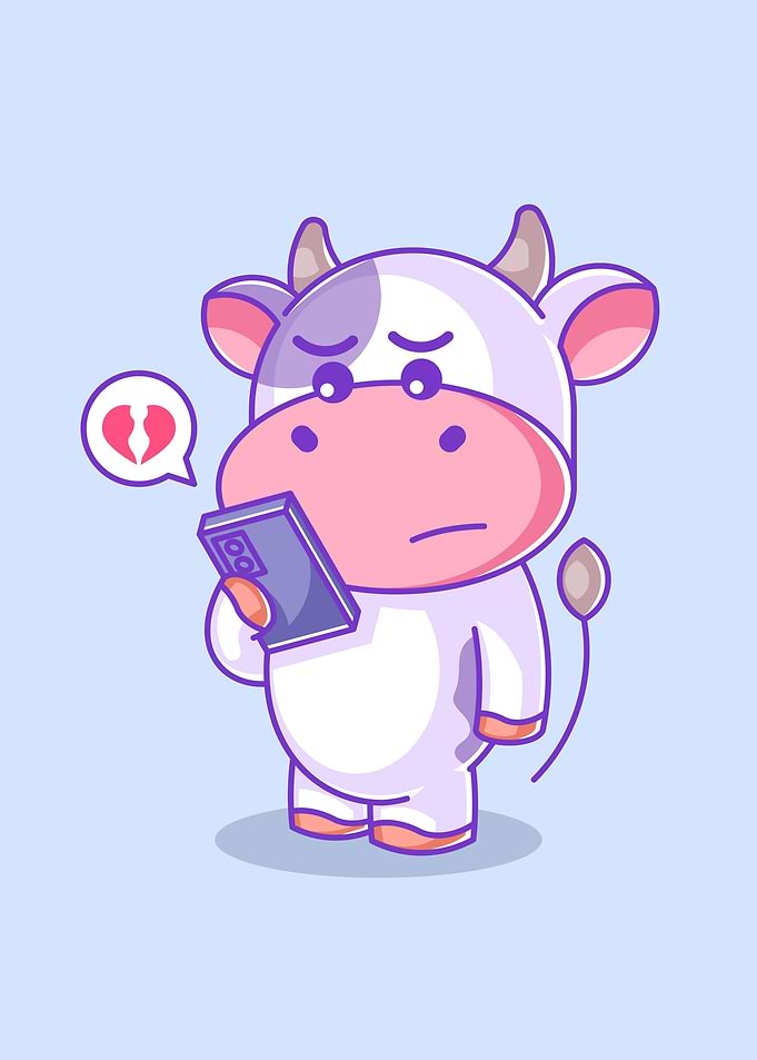 cow is feeling broken hear