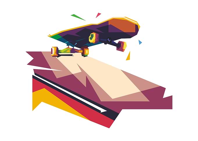 Skateboards WPAP Popart