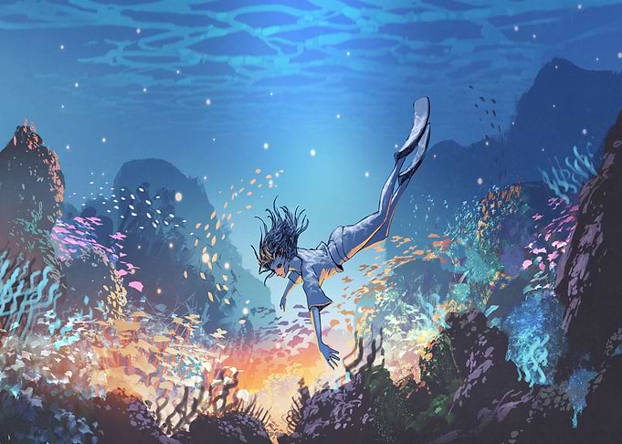light under the sea