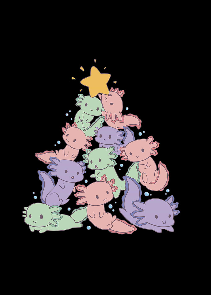 Funny Axolotl Christmas