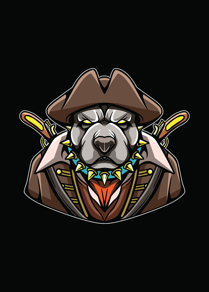 Captain bulldog pirate