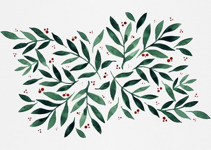 Pretty watercolor branches