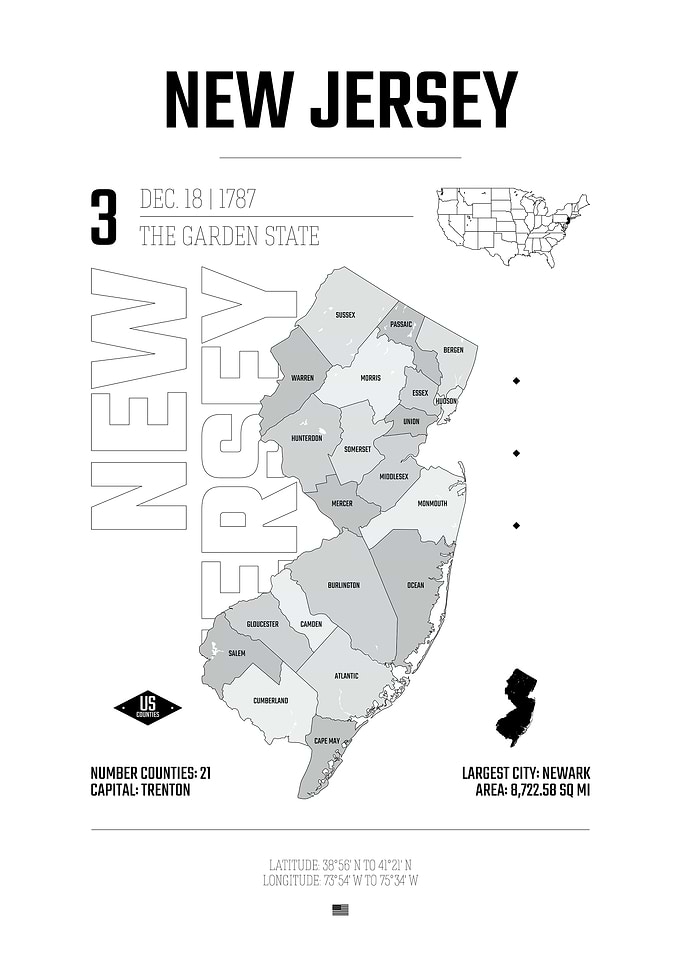 New Jersey state map