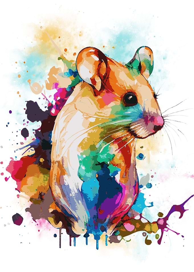 Watercolor Mouse Painting