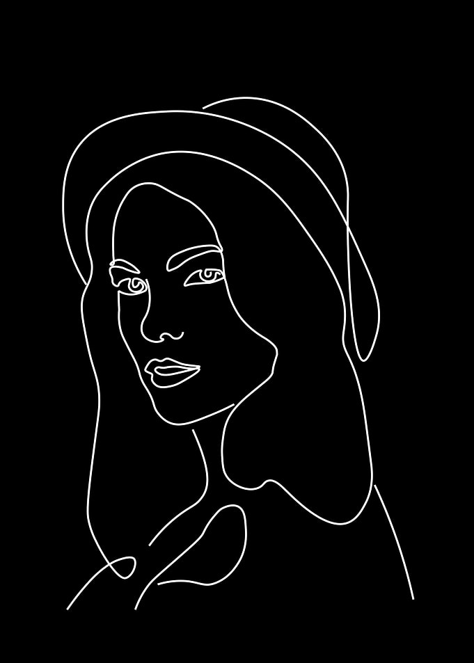 One Line Art Woman