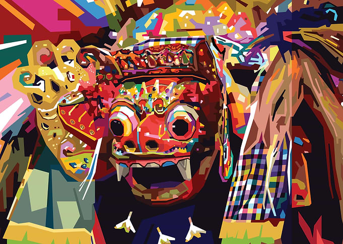 Balinese Barong In WPAP