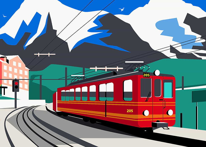 Train Station painted