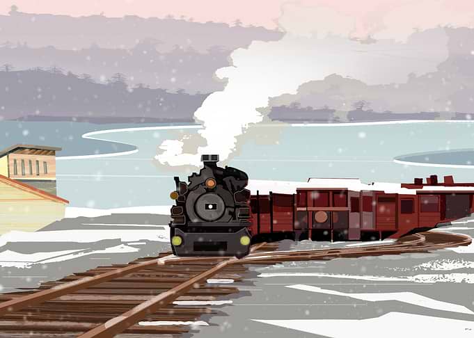 Steam Train in Winter